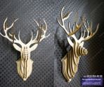 Декоративный 3D-олень на стену из дерева